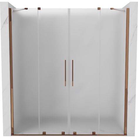 Mexen Velar Duo portes de douche coulissantes 200 cm, givré, or rose - 871-200-000-32-60 (1/5)