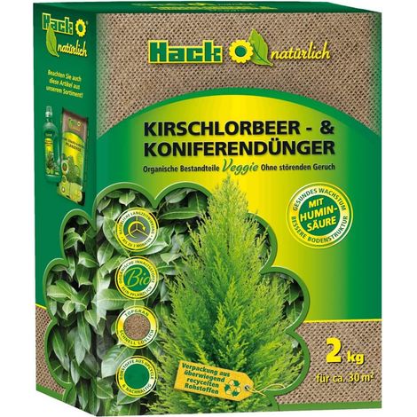 Engrais HACK-Bio pour laurier-cerise et conifères, 2 kg