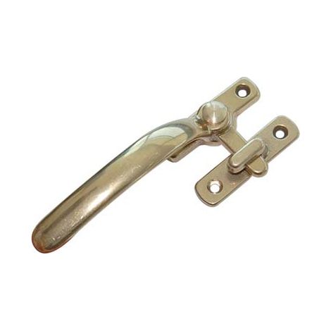 MANIGLIA BLOCCO OTTONE X SERRAMENTI - MM 50X140 H.MM 18 + INCONTRO MM 62X15 H.MM 15 DX- 6 pezzi