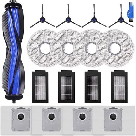 T50 Accessoires de Rechange Pour ECOVACS DEEBOT T50 Omni/T50 Pro Omni, T50/T50 Pro Omni Gen2 Robot Aspirateur, 1 Brosse principale, 4 Filtres, 4 Brosses Latérales, 4 Serpillières, 4 Sacs à Poussière (1/5)