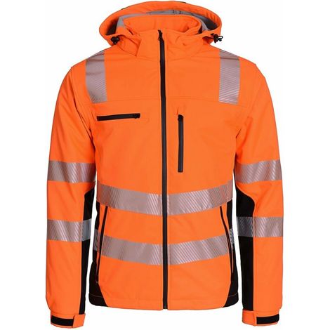 Softshelljacke, Gr. M orange/schwarz Gr. M
