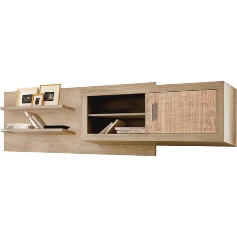 Módulo alto de 1 puerta con respaldo 245 cm Nuka Tofe - Textil (ancho) x 65cm (alto) (1/5)