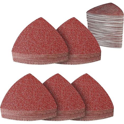 70 Pièces Delta-Triangles Ponçage Grain 40 Triangular Abrasive Sheet 93x93x93mm Abrasif pour Ponceuse Triangulaire (1/5)
