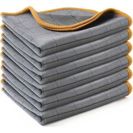 Wiederverwendbare Reinigungstücher aus Kohlefaser – 6er-Pack – 40 x 40 cm – Reinigung von Küchenbesteck (1/5)