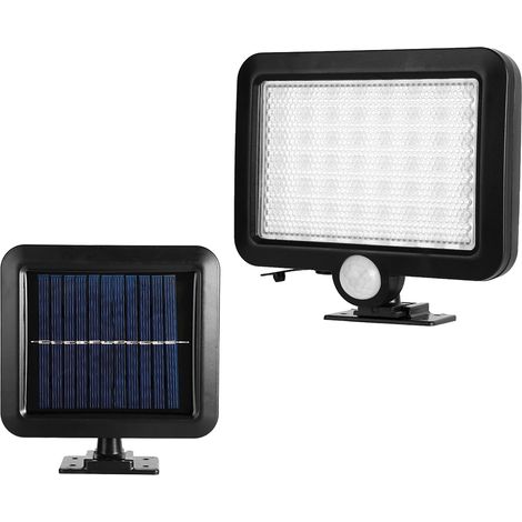 Lampe de sécurité solaire extérieure à 56 LED avec détecteur de présence humaine, pour allée de jardin ou maison. (1/5)