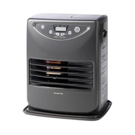 Poêle à pétrole électronique 3000W – Thermostat programmable – Allumage piézoélectrique – Volume de chauffage 120 m³ – Acier noir – Inverter (1/4)