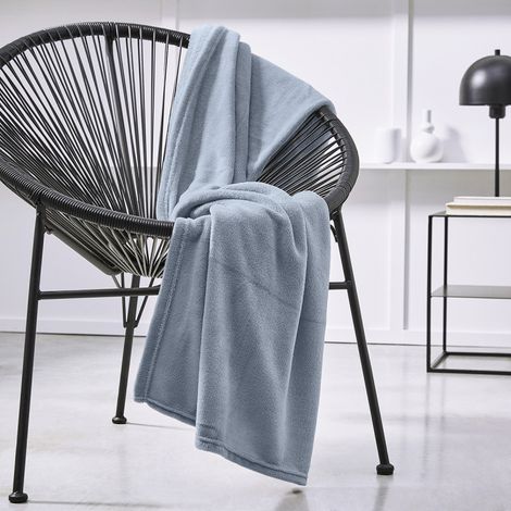 Plaid moelleux "Essential" - Gris acier - l 125 x L 150 cm - Livraison gratuite (1/2)