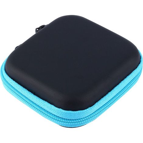 Étui pour casque filaire en polyéthylène, organisateur de casque Portable, pochette de rangement pour câble de données clés, bleu (1/5)