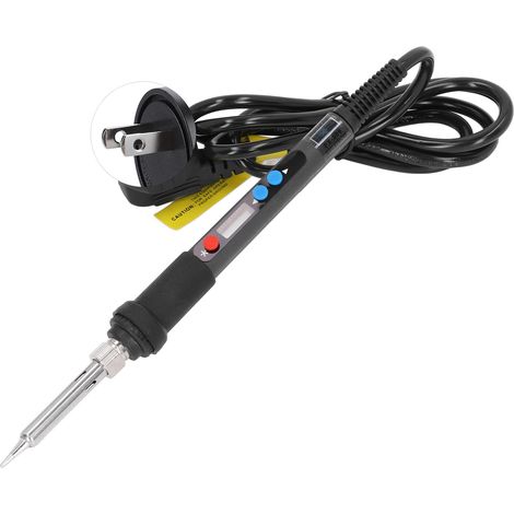 Tragbarer 90-W-Lötkolben mit LCD-Digitalanzeige, integrierter Heißluftpistole für Elektronikreparaturen, 110-V-US-Stecker