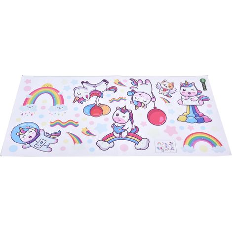 Sticker mural auto-adhésif en PVC plat, décor dessin animé graffiti, 60x30 cm / 23.6x11.8 in, 1 pièce, pour salon, bureau, chambre, extérieur, restaurant, entrée, balcon (1/5)