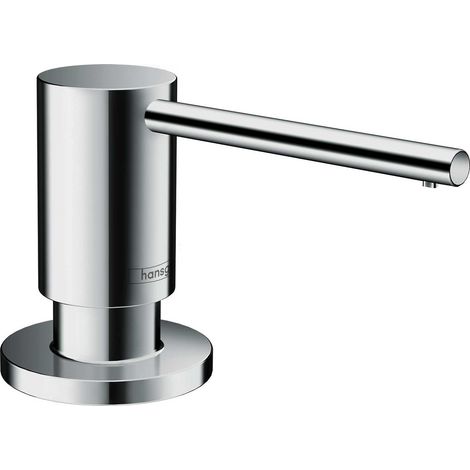 HANSGROHE Geschirrspülmittelspender A41, runde Rosette, hohe Auslaufhöhe 71 mm, Chrom 40438000 (1/5)