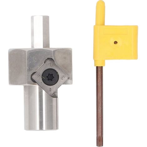 Alésoir de chanfrein de trou de chien d'établi, tige hexagonale de 9mm, insertion en alliage T10, outil de forage électrique en acier inoxydable pour l'ébavurage du travail du bois (1/5)
