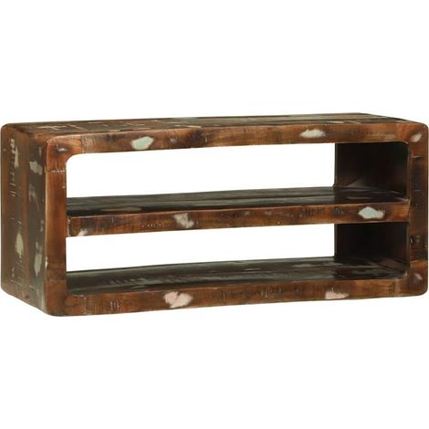 Meuble TV  Banc TV  Armoire TV 80 x 32 x 36 cm Bois massif de récupération