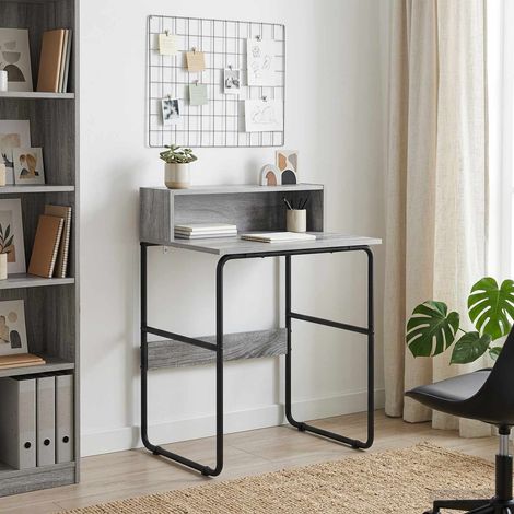 vidaXL Escritorio con almacenamiento Sonoma gris 60 x 50 x 91 cm (1/5)
