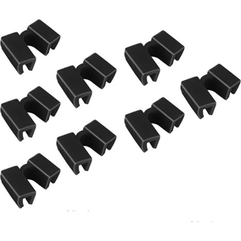 Lot de 8 connecteurs pour baguettes, charnières antidérapantes en plastique noir, aide apprentissage enfants adultes (1/5)