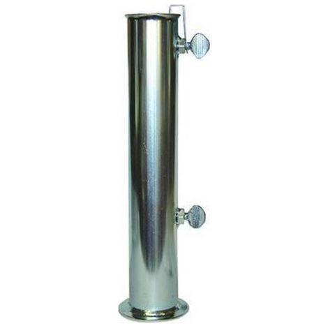 Support tubulaire en fer galvanisé 55 mm – Tube de rechange pour pied de parasol – Résistant aux intempéries – Installation facile – Koem