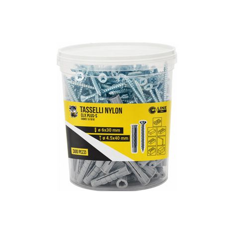 C BARATTOLO 300 TASSELLI NYLON CLX PLUS-S 6X30 C/V
