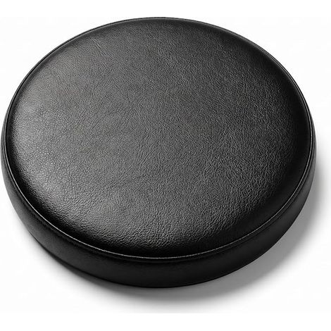 Galette de Chaise Ronde 35cm, Coussin d'Assise en Mousse, Soulage Le Coccyx et la Sciatique, Yoga, Bureau, Grossesse, Housse (1/5)