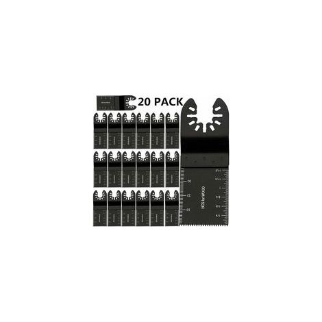 Lot de 20 lames de scie oscillantes universelles 34 mm, multi-outil, libération rapide – (1/5)