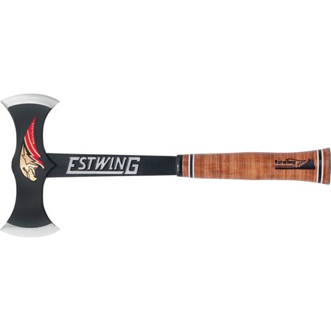 Estwing EDBA Black Eagle Double Bit Axe with Leather Grip, 17