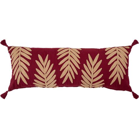 Cuscino ricamato viola yucatan 30x80cm - Atmosphera créateur d'intérieur (1/4)