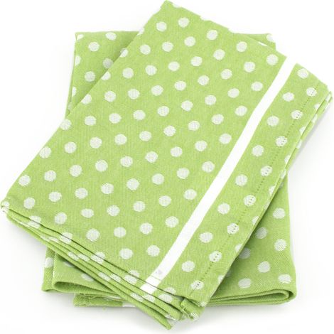 Lot de 2 torchons cuisine toile DOTS
