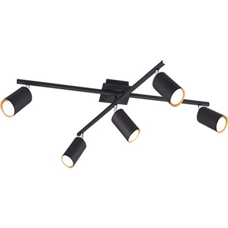Plafonnier 5xgu10 max 35w - noir mat - trio - marley 27918311 27918311 27918311 27918311 27918311 (1/4)