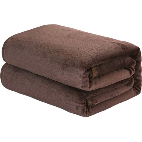 Weiche Flanelldecke, 150 x 200 cm, extra groß und dick, einfarbige Polyester-Komfortdecke, geeignet für die Dekoration von Wohn- und Schlafzimmern.