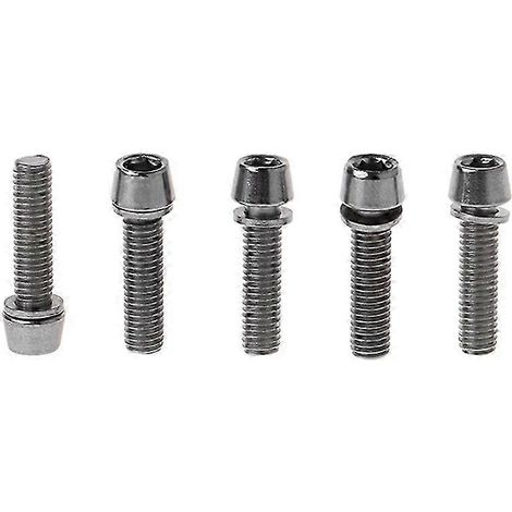 Kit de 5 vis M5x20 mm / M6x20 mm avec entretoise pour rehausseur de potence VTT/vélo de route (1/4)
