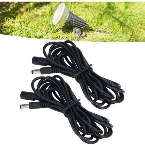 Rallonge LED 2pcs LED Rallonge de Lumière Solaire DC12V 24V 5.5x2.1mm Mâle à Femelle Surveillance Rallonge de Puissance Prise (1/4)