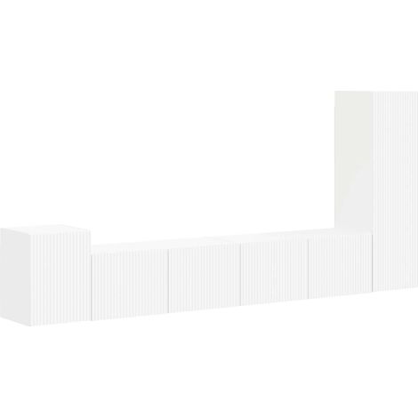 Maison Exclusive - TV-Schrankset Wandmontiert 3 pcs Weiß Holzwerk