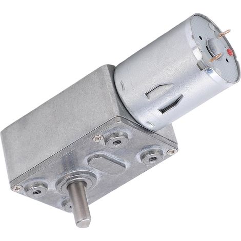 DC12V Reversible Gear Motor, CW/CCW High Torque Worm Gear Motor (20RPM) (1/5)