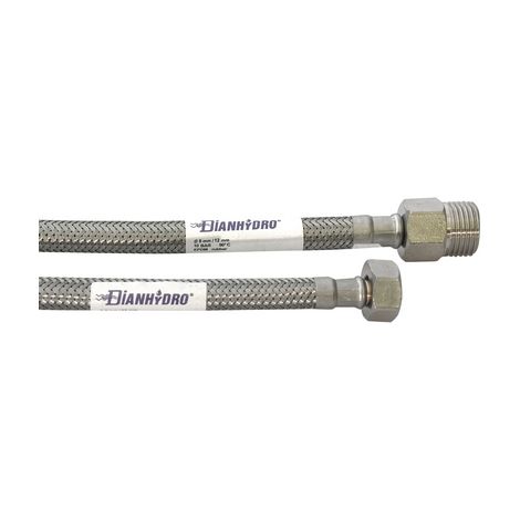 FLESSIBILE INOX MODELLO PROLUNGATO  CM. 60- MF 3/8 x 1/2- DH- pezzi 1