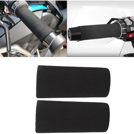 2 pièces Poignée de guidon moto antidérapante en mousse douce anti-vibrations (1/5)