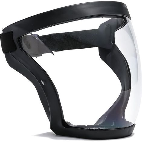 Écrans faciaux réutilisables Anti-buée avec Ensemble de Monture de Lunettes, écran Facial Super Protecteur Anti-poussière Visage intégral Visière de protection