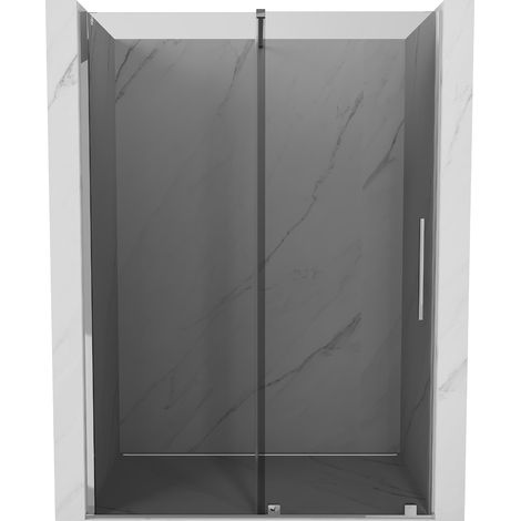 Mexen Velar Schiebetür Duschwand 130 cm, graphit, chrom - 871-130-000-41-01 (1/5)
