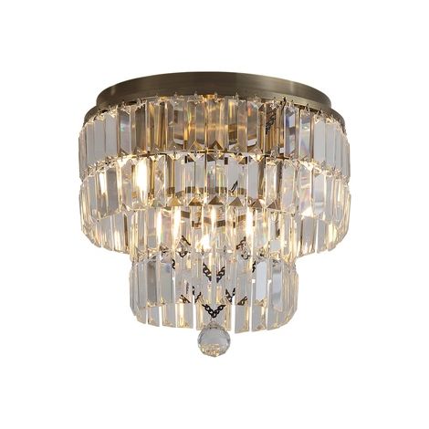 Plafonnier Empire laiton antique Ø 34cm - 61321-4AB