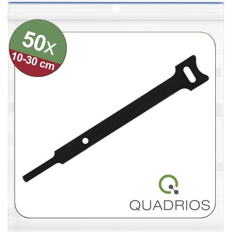 Quadrios 25CA567 Fascette a strappo per raggruppare Lato morbido e lato rigido (L x L) 100, 150, 200, 250, 300 mm, mm,