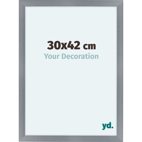 yd. - Cadre photo 30x42 - Aluminium Brosse - MDF - Como (1/5)