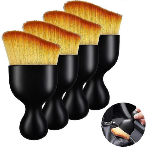 Brosse de nettoyage intérieur de voiture en plusieurs parties, brosse douce pour le nettoyage en détail de l'intérieur de la voiture, nettoyage professionnel du moteur, du tableau de bord, des bouches (1/4)