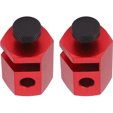 2 pièces équerre de charpente rouge en alliage d'aluminium anodisé butée d'arrêt pour menuiserie et travaux du bois (1/5)
