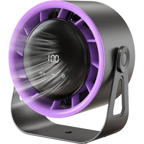 Ventilateur de Bureau - Silencieux - 100 Vitesses - 4000mAh - Rotatif 360° - Affichage LED