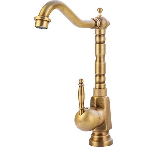 Grifo lavabo caño alto monomando retro, Bronce (1/5)