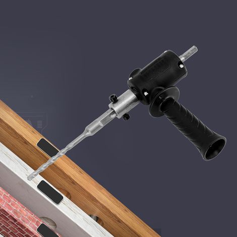 Tête de conversion pour perceuse électrique en perceuse à percussion, tête de modification pour perceuse à percussion, modificateur de perceuse à percussion, embout à mandrin carré, noir. (1/5)