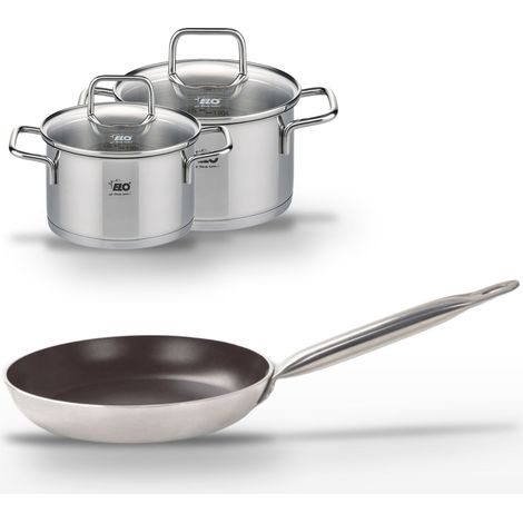 Lot Poêle 32 cm & 2 Faitouts Elo Bistro Line (1/4)