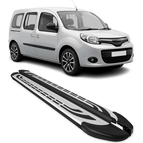 Marchepieds Latéraux Compatible avec Renault Kangoo 2008-2021 Aluminium Gris Noir 2X (1/5)