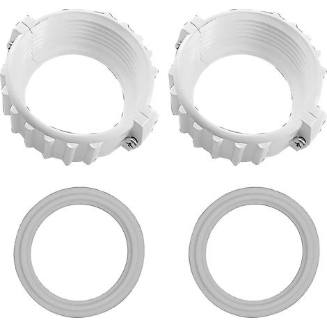 Raccords à écrou fendu pour chauffe-spa et jacuzzi avec joint/joints toriques (paquet de 2) (1/5)