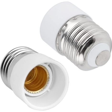 Adaptateur de douille E27 vers E14, compatible avec les ampoules E14, LED, incandescentes, halogènes et CFL, lot de 2 (1/5)
