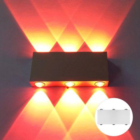 Applique murale LED RGB avec couleurs synchronisées et dégradées, compatible avec une télécommande, cadre en aluminium, éclairage décoratif étanche pour l'intérieur et l'extérieur. (1/5)