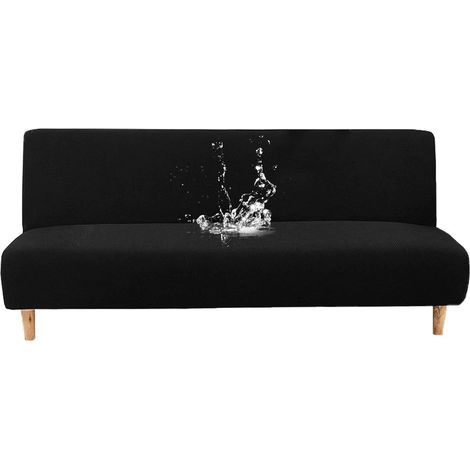 Funda impermeable para futón de spandex elástico con base elástica, color negro, talla mediana, 190-210 cm. (1/5)